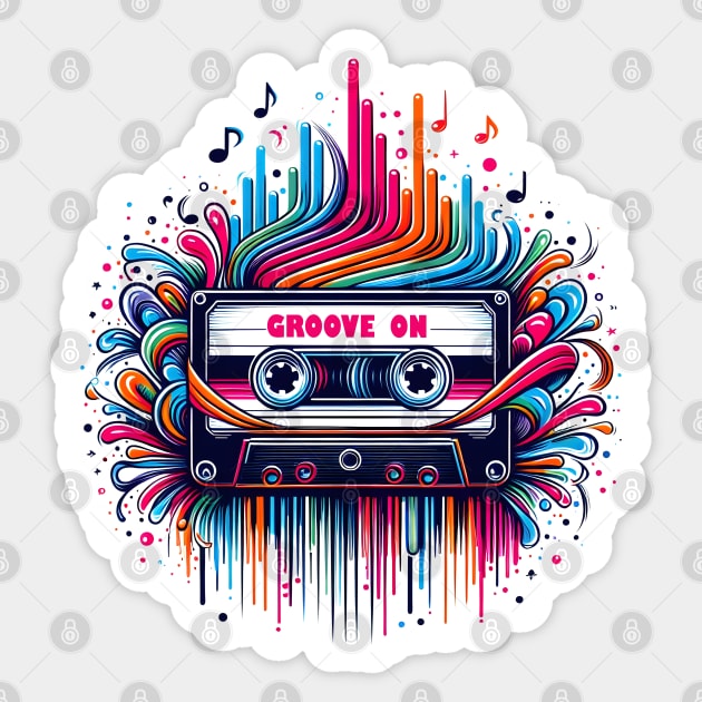 Groove Tape: Color Beats” Sticker by MakerMind8.2
